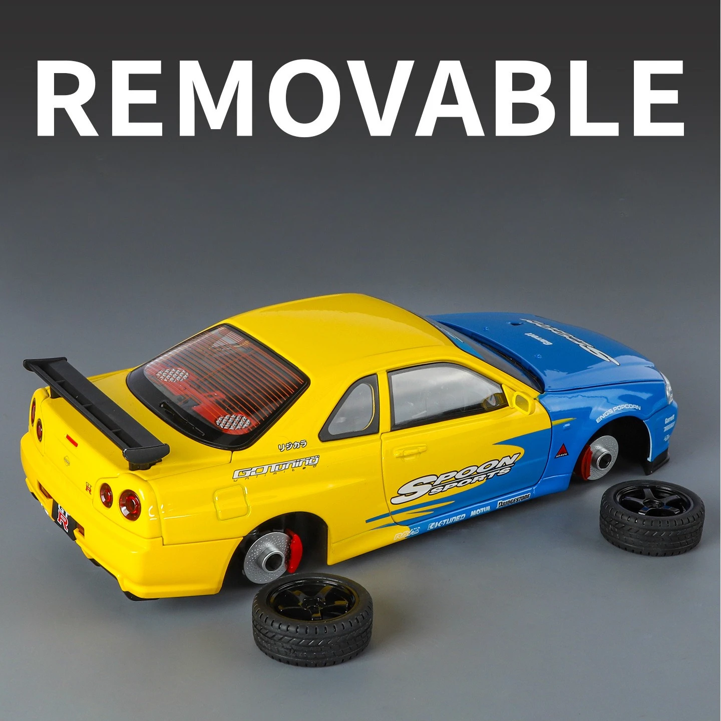 1:18 Skyline GTR Sports Car Alloy Car Model Sound and Light Pull Back Children's Toy Collectibles Birthday gifts
1:18 Skyline GTR Sports Car Alloy Car Model Sound and Light Pull Back Children's Toy Collectibles Birthday gifts