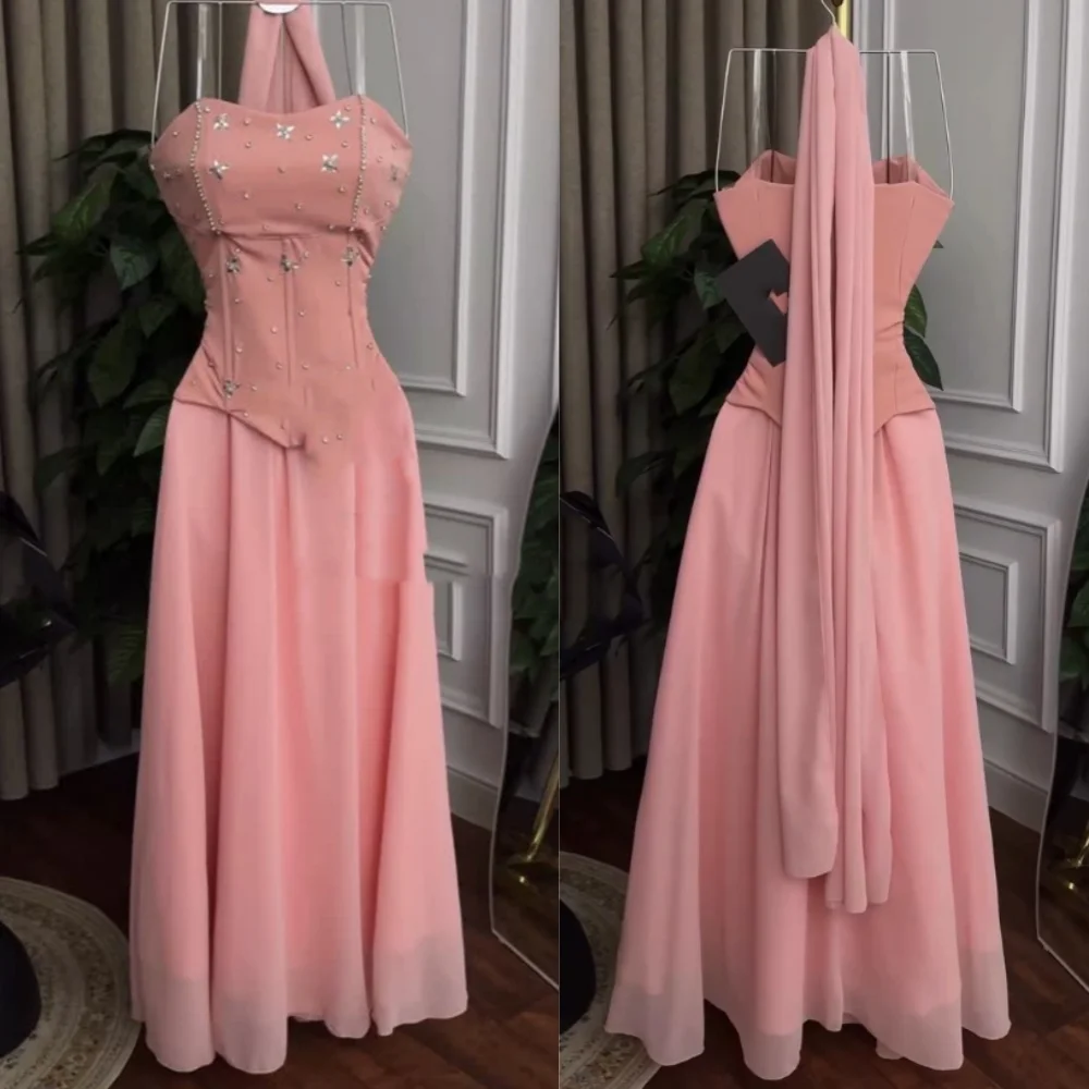 Customized Chinese Style Chiffon Sequined Pleat A-line Strapless Long Dresses Bespoke Occasion Intricate
Customized Chinese Style Chiffon Sequined Pleat A-line Strapless Long Dresses Bespoke Occasion Intricate
