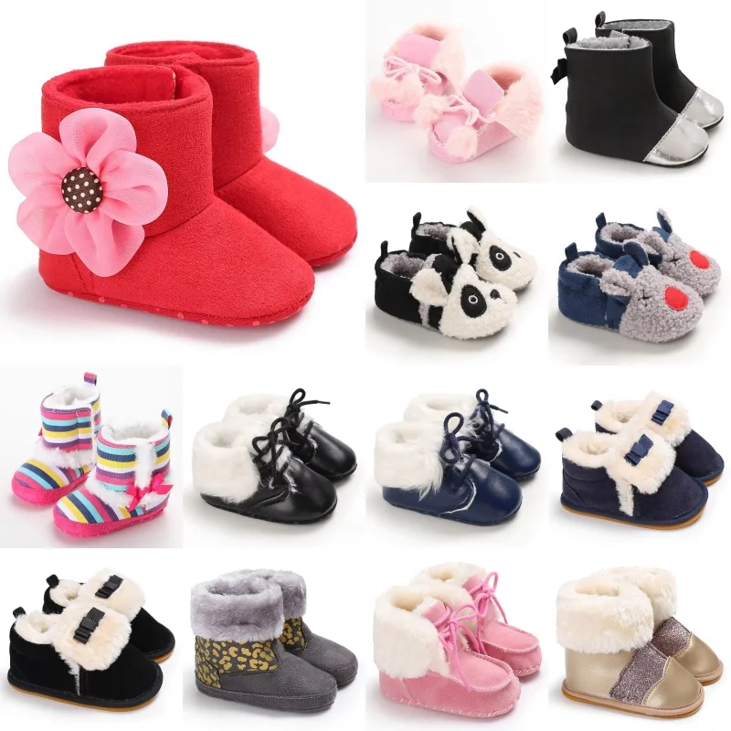 Baby Girls Solid Color Winter Warm Boots, Autumn Winter Fashion Comfort First Step Shoes for 0-18M Infants
Baby Girls Solid Color Winter Warm Boots, Autumn Winter Fashion Comfort First Step Shoes for 0-18M Infants