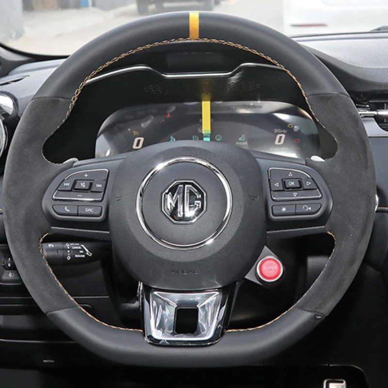 Для MG5 6 MG6 pro HS ZS 2017-2023 сшитый вручную нескользящий чехол на руль из натуральной кожи и замши автомобиля
Для MG5 6 MG6 pro HS ZS 2017-2023 сшитый вручную нескользящий чехол на руль из натуральной кожи и замши автомобиля