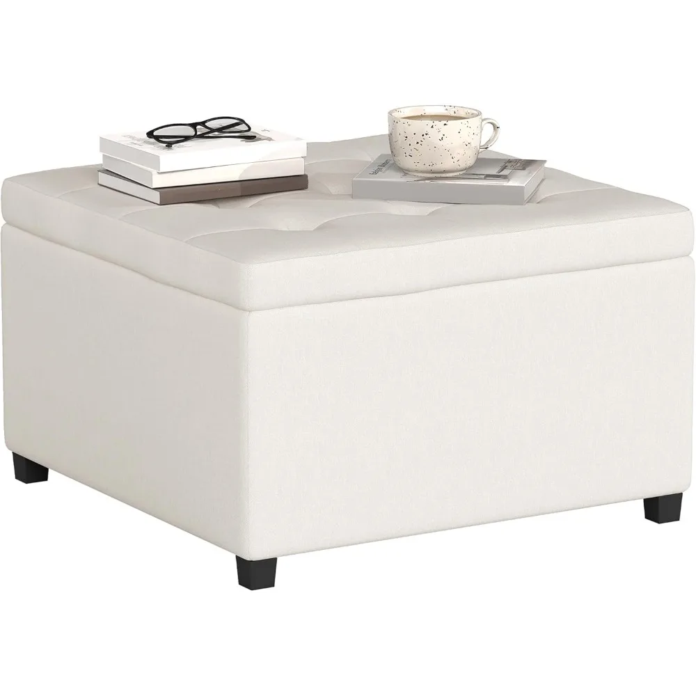 Storage Ottoman Coffee Table with Flip Top Seat Lid, Tufted Upholstered Footstool with Wood Frame for Living Room, Entryw
Storage Ottoman Coffee Table with Flip Top Seat Lid, Tufted Upholstered Footstool with Wood Frame for Living Room, Entryw