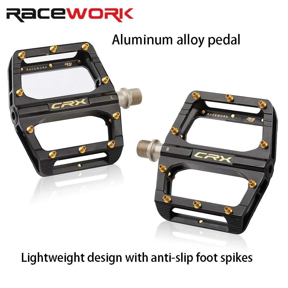 RACEWORK Велосипедные педали с подшипниками CRX Высокопрочный легкий материал из алюминиевого сплава Вал из хромомолибденовой стали
RACEWORK Велосипедные педали с подшипниками CRX Высокопрочный легкий материал из алюминиевого сплава Вал из хромомолибденовой стали