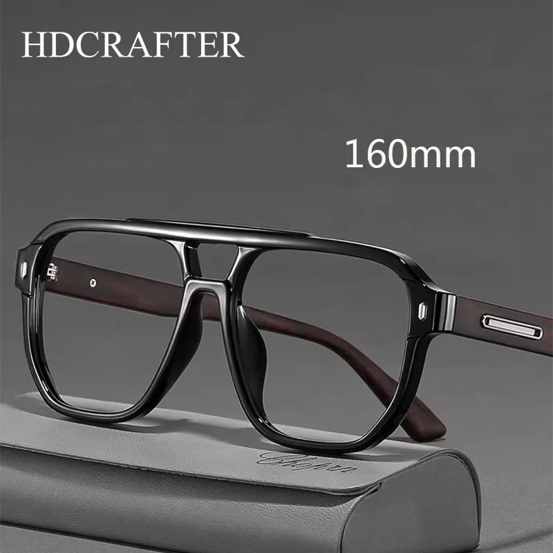 Оправа для очков HDCRAFTER 160 мм, большая квадратная, мужская, TR90, с двойным мостиком, ретро, для коррекции зрения, персонализированные очки
Оправа для очков HDCRAFTER 160 мм, большая квадратная, мужская, TR90, с двойным мостиком, ретро, для коррекции зрения, персонализированные очки