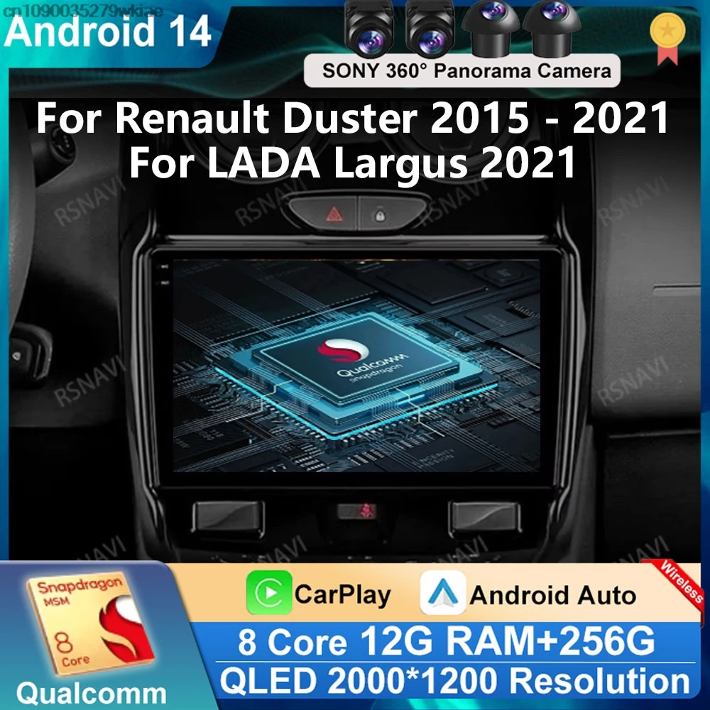 Andoird 14 Автомобильный радиоприемник для Renault Duster 2015-2021 для LADA Largus 2021 Головное устройство Беспроводной Carplay Auto 5G WIFI BT GPS DSP 2DIN
Andoird 14 Автомобильный радиоприемник для Renault Duster 2015-2021 для LADA Largus 2021 Головное устройство Беспроводной Carplay Auto 5G WIFI BT GPS DSP 2DIN