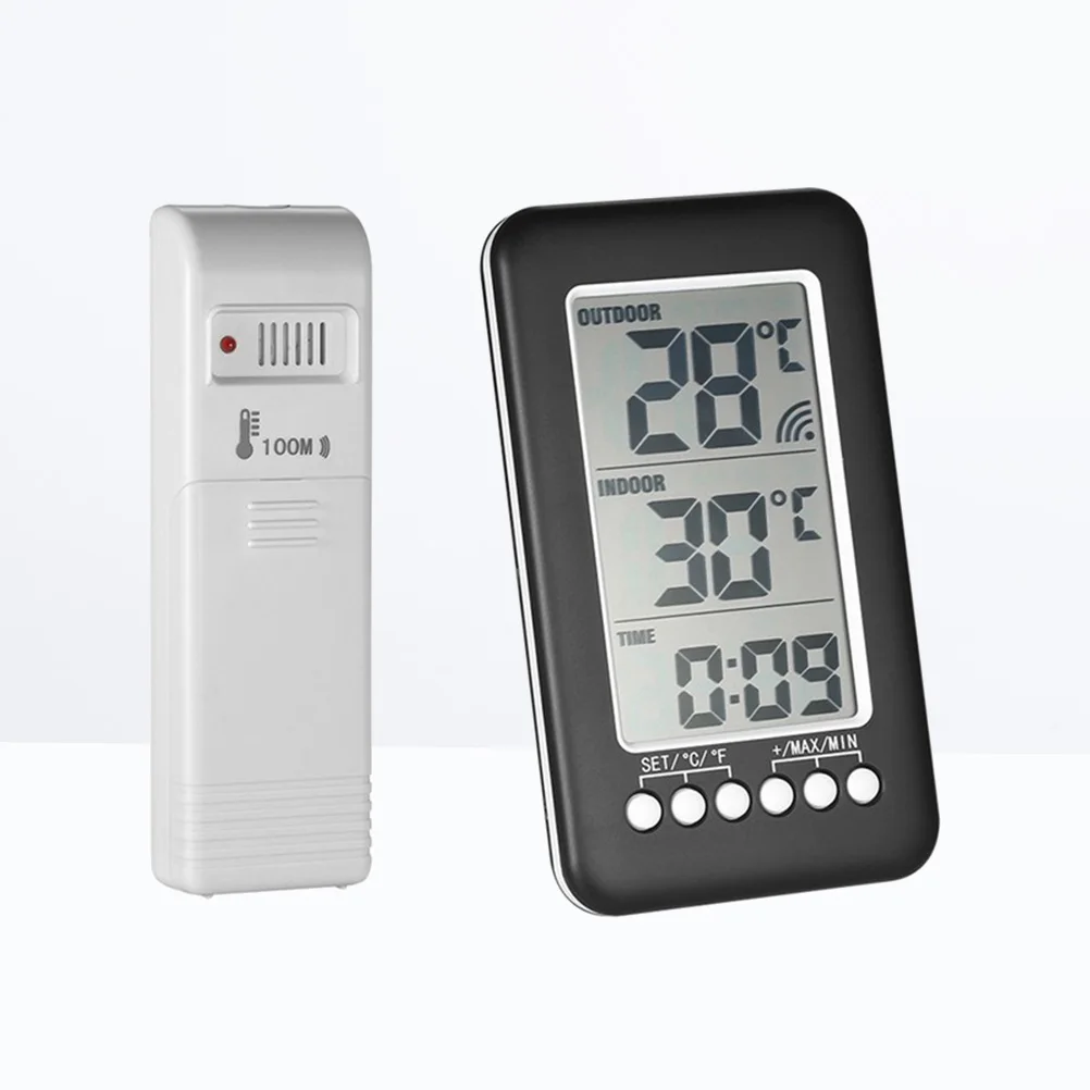 Wireless Indoor Outdoor Thermometer Clock Temperature Meter Remote Sensor Home Refrigerator Freezer High Low Alarm 100M
Wireless Indoor Outdoor Thermometer Clock Temperature Meter Remote Sensor Home Refrigerator Freezer High Low Alarm 100M