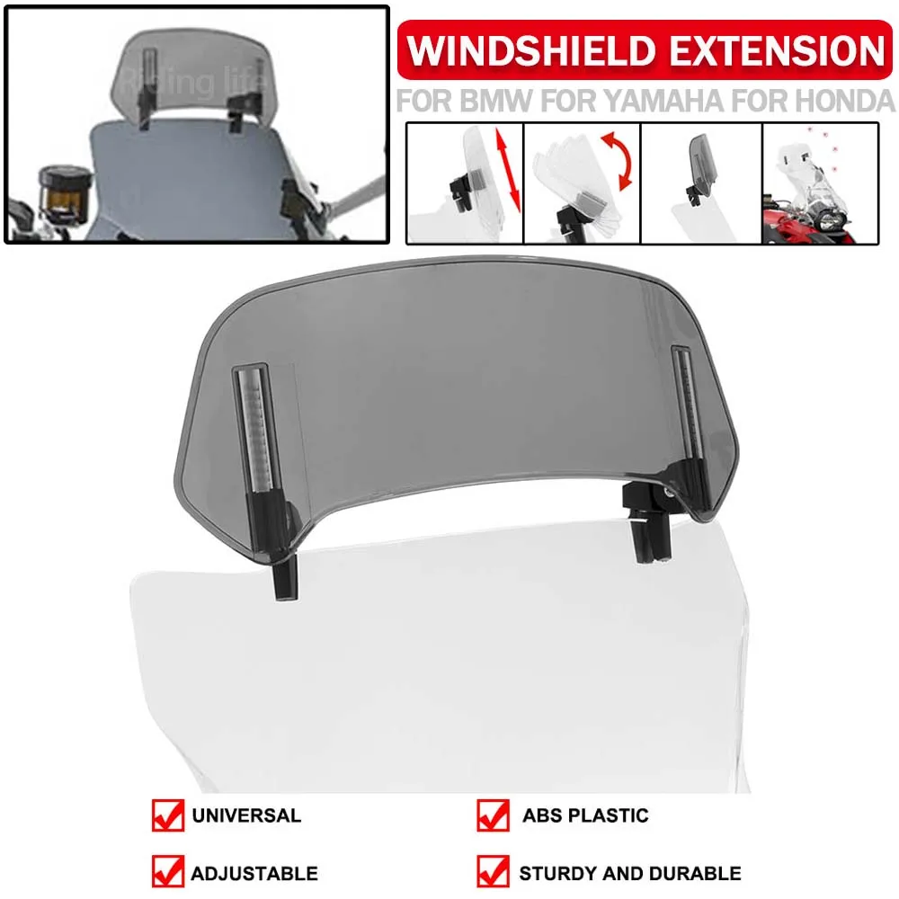 Universal For Honda X-ADV750 NC700X NC750X PCX125 Adjustable Motorcycle Windshield Spoiler Extension Heighten Wind Deflector
Universal For Honda X-ADV750 NC700X NC750X PCX125 Adjustable Motorcycle Windshield Spoiler Extension Heighten Wind Deflector