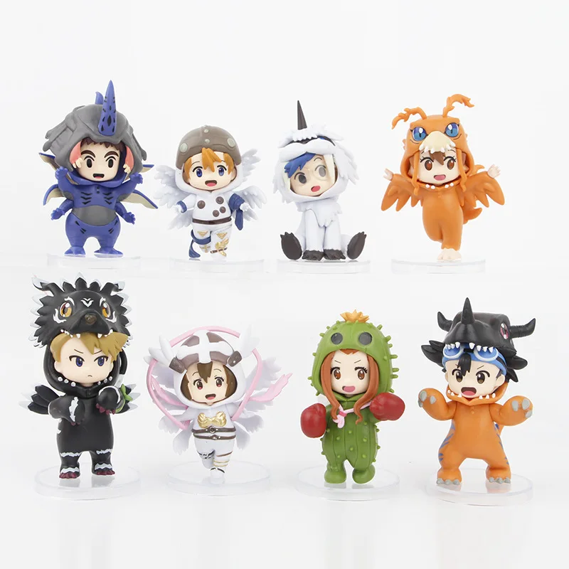 In Stock 8pcs Digimon Adventure Agumon Piyomon Gabumon Tentomon Palmon Gomamon Figure Anime Toy Model Collection 
In Stock 8pcs Digimon Adventure Agumon Piyomon Gabumon Tentomon Palmon Gomamon Figure Anime Toy Model Collection