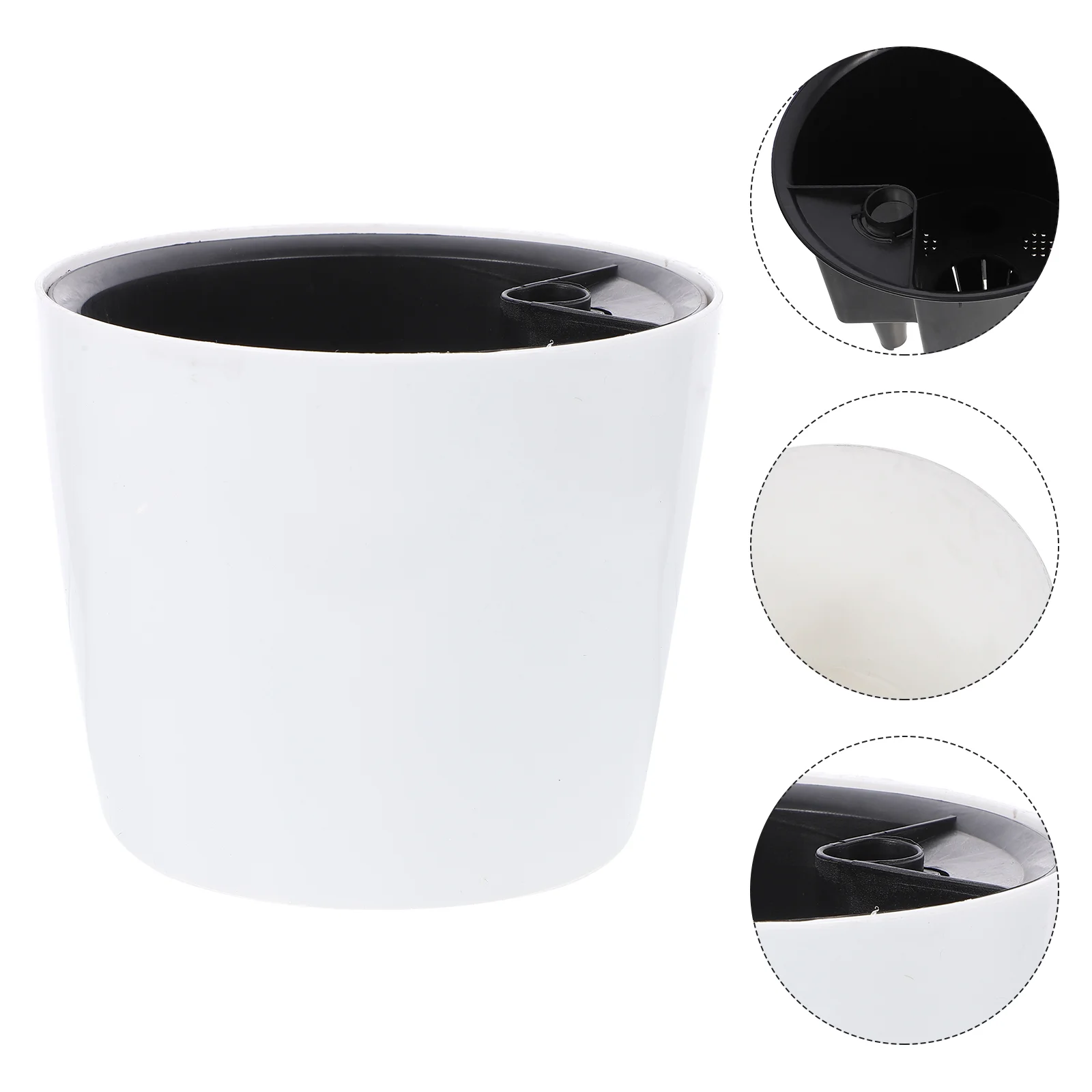 Round Garden Stylish Self-watering Planter Water Level Display Foolproof Easy to Use (White) plant pot
Round Garden Stylish Self-watering Planter Water Level Display Foolproof Easy to Use (White) plant pot