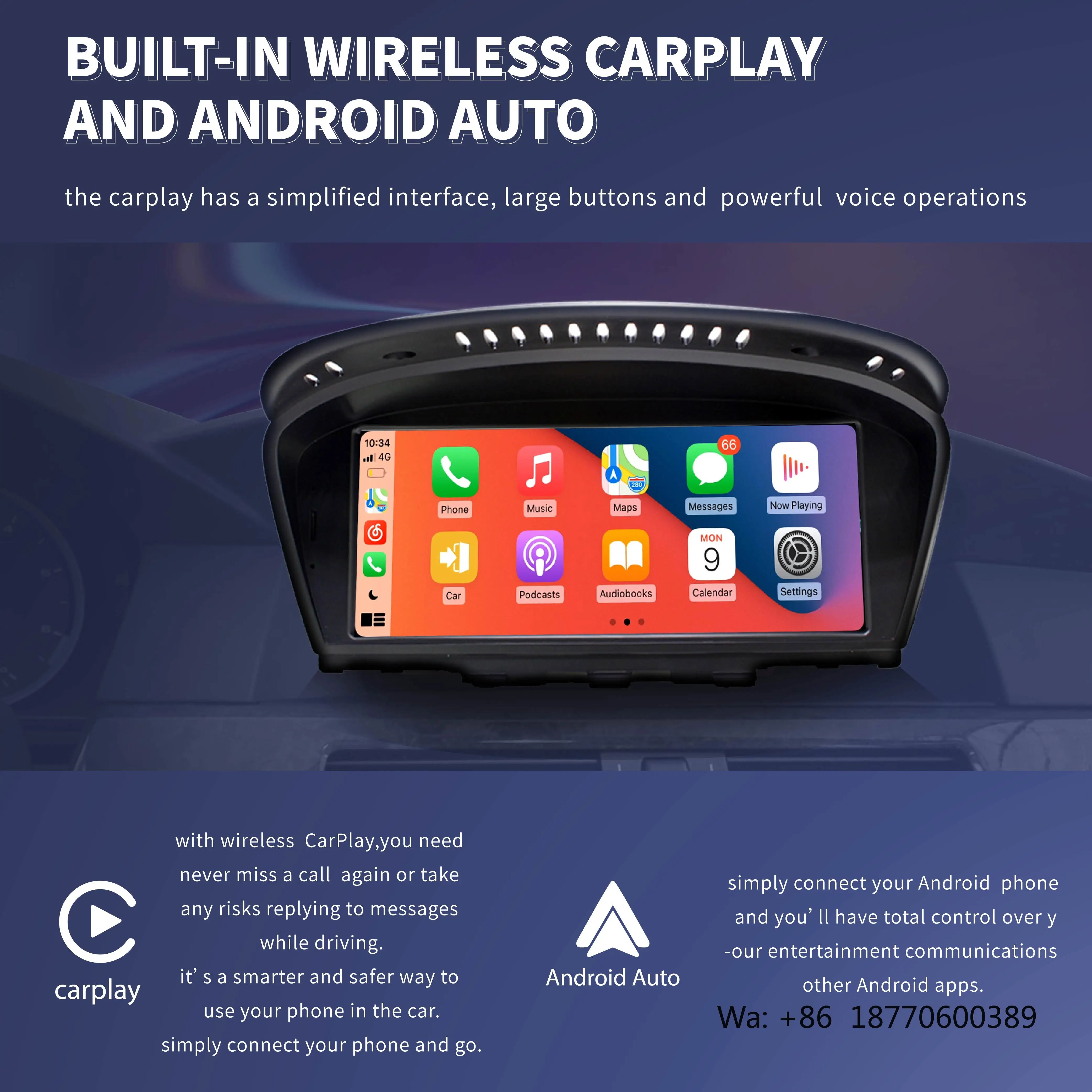 Car Multimedia Touch Screen Linux System for BMW E60 E61 E62 E63 E90 E91E92 E93 CCC CIC Android Auto System Wireless Carplay
Car Multimedia Touch Screen Linux System for BMW E60 E61 E62 E63 E90 E91E92 E93 CCC CIC Android Auto System Wireless Carplay