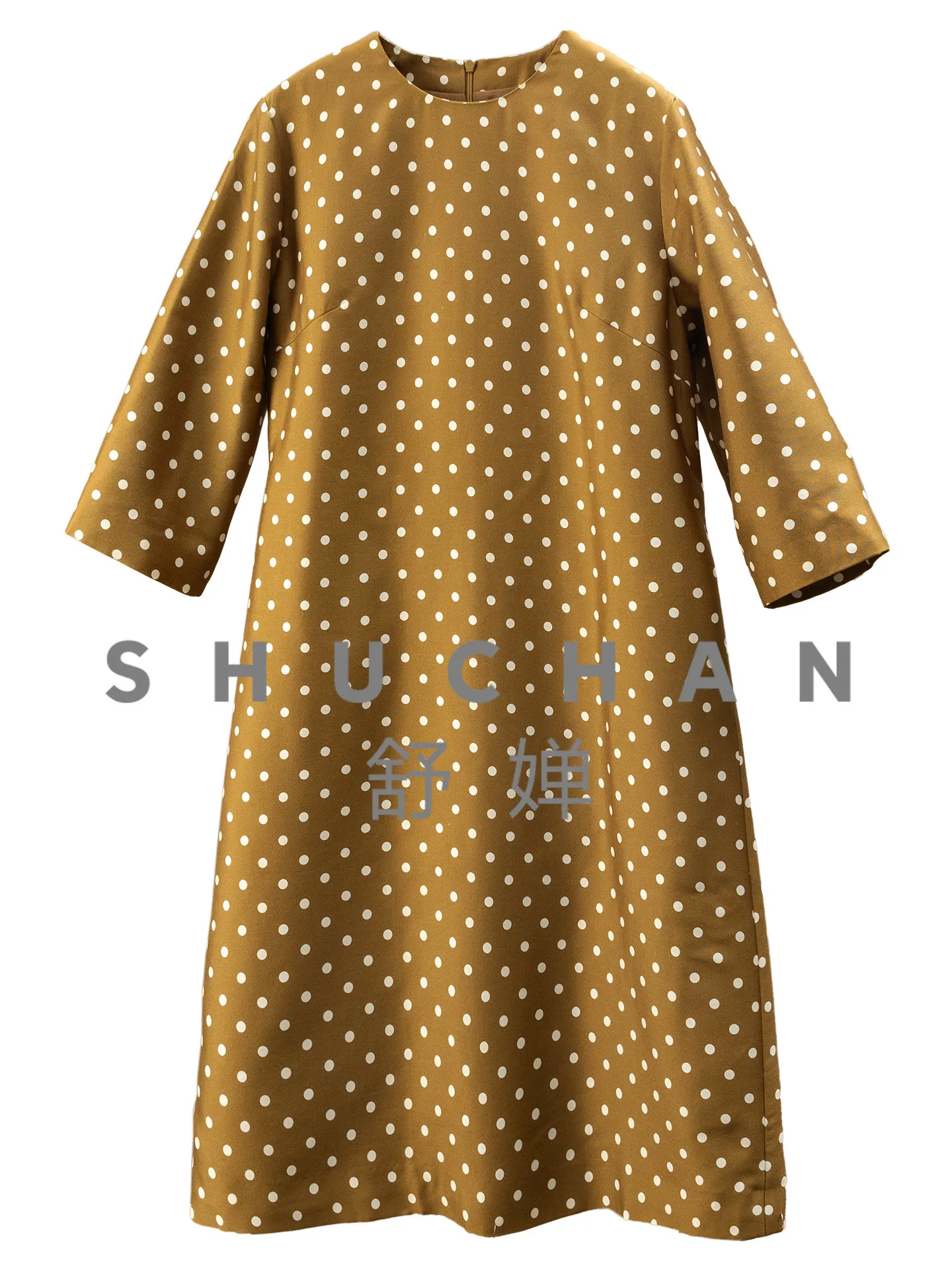 Elegant and Exravagan, High-qualiy Rero Polka Do Wool + Silk Seven-quarer-sleeved Dress for Women 80I7
Elegant and Exravagan, High-qualiy Rero Polka Do Wool + Silk Seven-quarer-sleeved Dress for Women 80I7