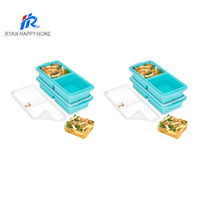 2X Silicone Freezer Tray With Lid - 2-Cup Large Tray For Freezing Soup, Stews, Sauces - Oven & Dishwasher-Safe
2X Silicone Freezer Tray With Lid - 2-Cup Large Tray For Freezing Soup, Stews, Sauces - Oven & Dishwasher-Safe