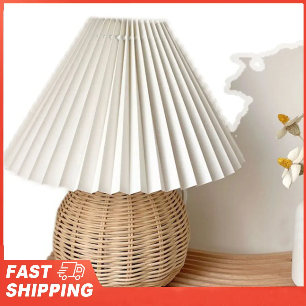 Table Lamp Bedside Nightstand Mini Lamp for Bedroom Living Room Side Table Rattan Pleated Aesthetic Vintage Lamp
Table Lamp Bedside Nightstand Mini Lamp for Bedroom Living Room Side Table Rattan Pleated Aesthetic Vintage Lamp
