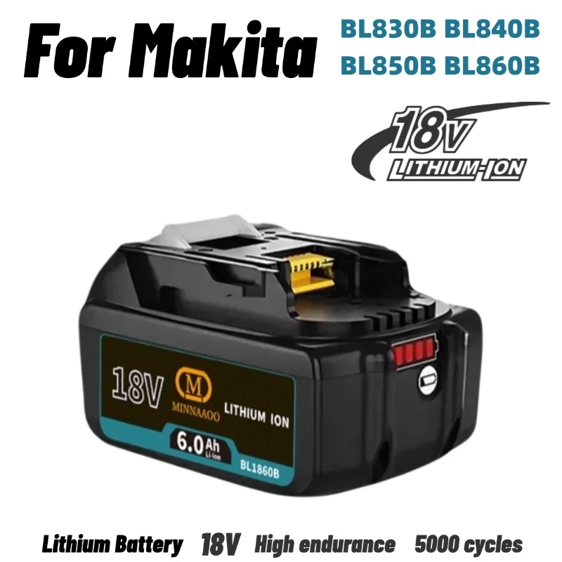 MINNAAOO для литиевой батареи Makita 18 В, 6,0 Ач, 5,0 Ач, подходит для электроинструмента Bl1830b Bl1840 Bl1850b Lxt400
MINNAAOO для литиевой батареи Makita 18 В, 6,0 Ач, 5,0 Ач, подходит для электроинструмента Bl1830b Bl1840 Bl1850b Lxt400