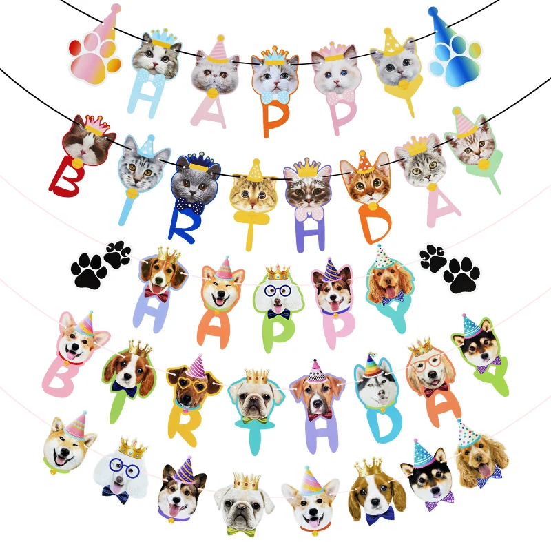 Cartoon Pet Theme Cat Dog Banner Bunting Garland Pet Birthday Party Decoration Puppy Dog Kids Birthday Party Garland
Cartoon Pet Theme Cat Dog Banner Bunting Garland Pet Birthday Party Decoration Puppy Dog Kids Birthday Party Garland