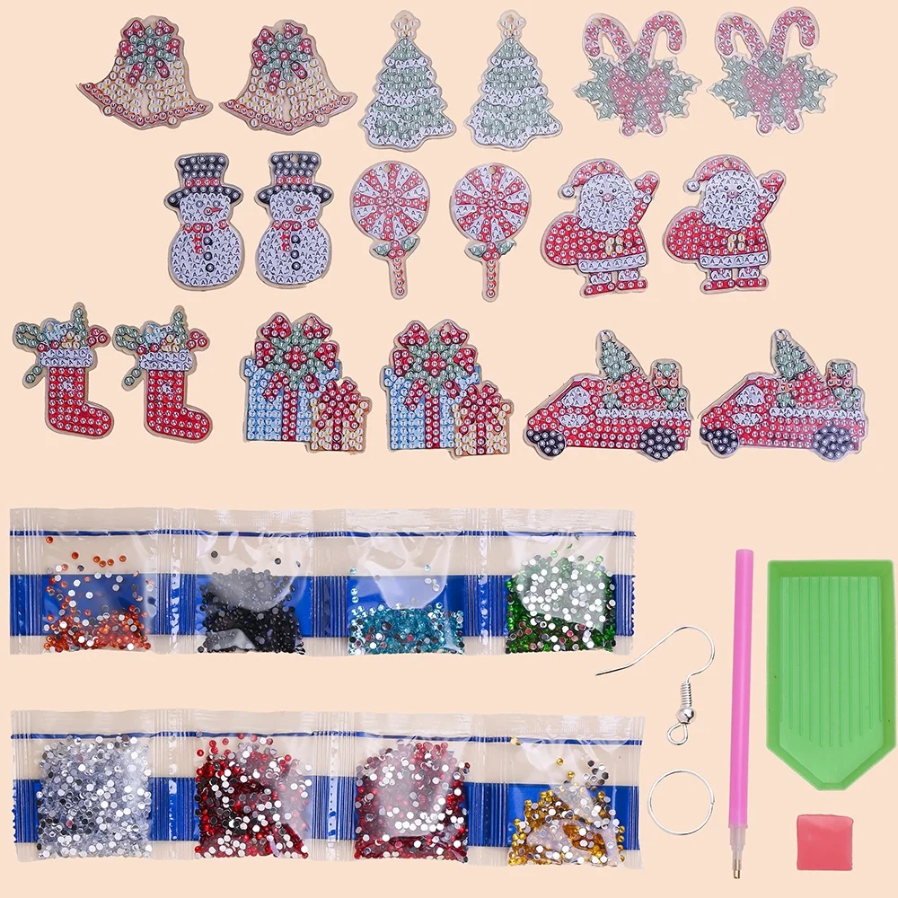 iYOE 9pairs Christmas DIY Artificial Diamond Painting Earrings Kit for Jewelry Making Glitter Art Earring Kit Xmas Party Gifts
iYOE 9pairs Christmas DIY Artificial Diamond Painting Earrings Kit for Jewelry Making Glitter Art Earring Kit Xmas Party Gifts