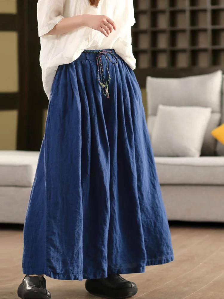 Heavy Industry Linen Wide Leg Pants with Twisted Belt Loose Skirt Pants Artistic Slimming Wide Leg Trousers Summer Collection
Heavy Industry Linen Wide Leg Pants with Twisted Belt Loose Skirt Pants Artistic Slimming Wide Leg Trousers Summer Collection
