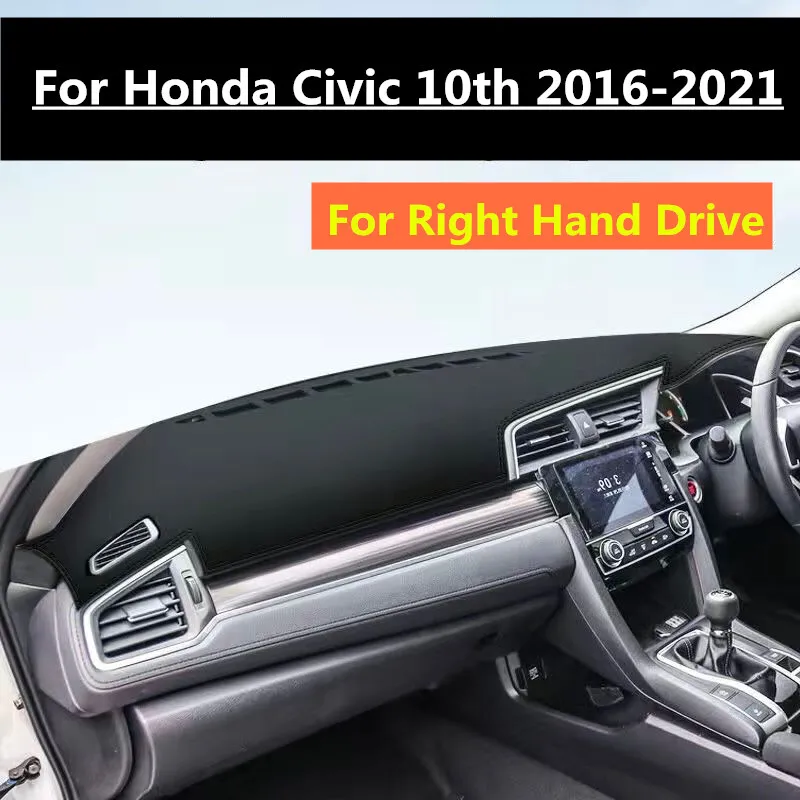 RHD из искусственной кожи, защитный коврик для приборной панели для Honda Civic 10th 2016-2021
RHD из искусственной кожи, защитный коврик для приборной панели для Honda Civic 10th 2016-2021