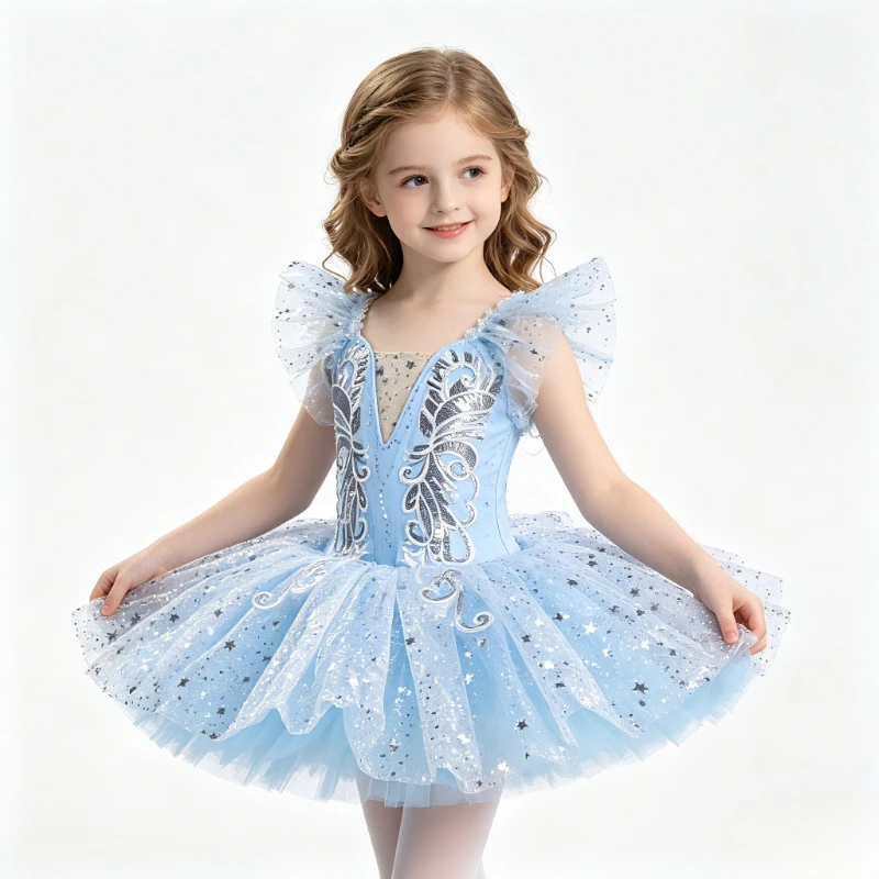 Star Sequin Ballet Tutu Dress with Crown, Sparkly Tulle Ballerina Dancewear, Elegant Performance Costume for Recital Party
Star Sequin Ballet Tutu Dress with Crown, Sparkly Tulle Ballerina Dancewear, Elegant Performance Costume for Recital Party