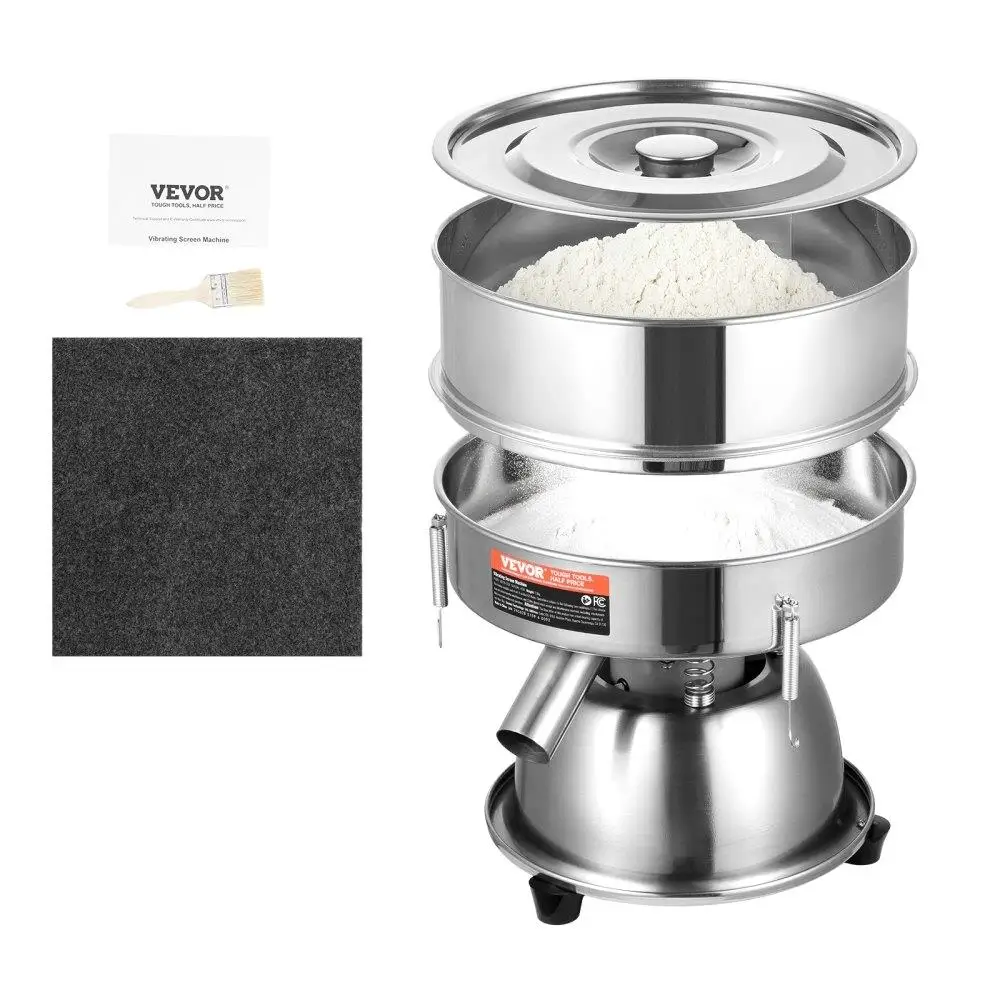 Electric Vibrating Sieve 10 60 Mesh Automatic Sifter Shaker Industrial Material Processing Equipment
Electric Vibrating Sieve 10 60 Mesh Automatic Sifter Shaker Industrial Material Processing Equipment