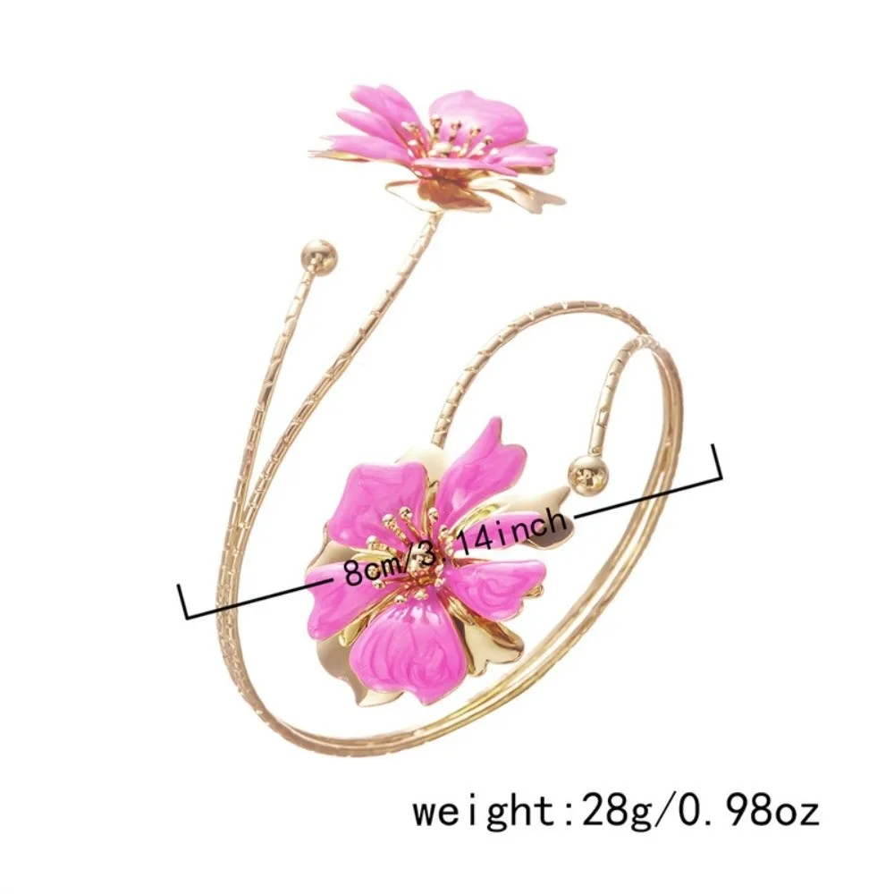 Adjustable Design Enamel Flower Cuff Armlet Vintage Style Gold Color Gold Plated Bangle Enamel Glaze Craft Metal Open Arm Ring
Adjustable Design Enamel Flower Cuff Armlet Vintage Style Gold Color Gold Plated Bangle Enamel Glaze Craft Metal Open Arm Ring