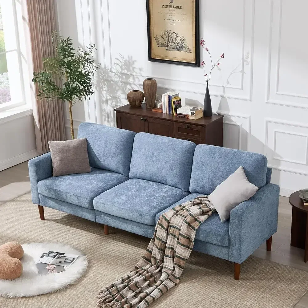 Mid Century 3-Seater Faux Leather Sofa with Solid Wood Legs for Living Room and Bedroom
Mid Century 3-Seater Faux Leather Sofa with Solid Wood Legs for Living Room and Bedroom