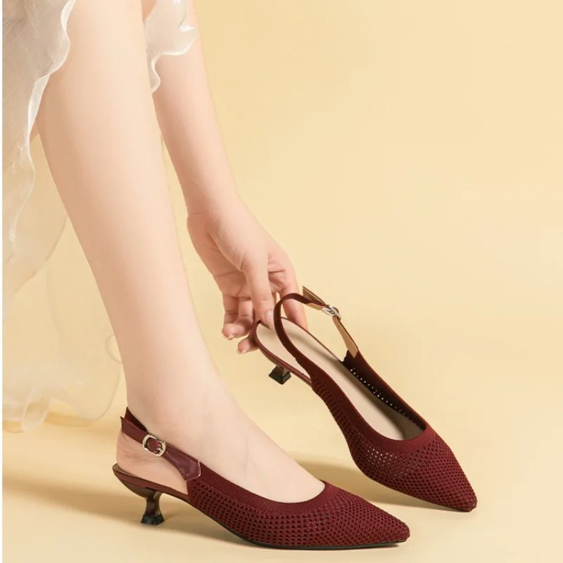 Women's Pointed Toe Heel Shoes Summer Breathable and Lightweight Mesh Sandals Elegant Hollow Out Dress Shoes women's sandals
Women's Pointed Toe Heel Shoes Summer Breathable and Lightweight Mesh Sandals Elegant Hollow Out Dress Shoes women's sandals