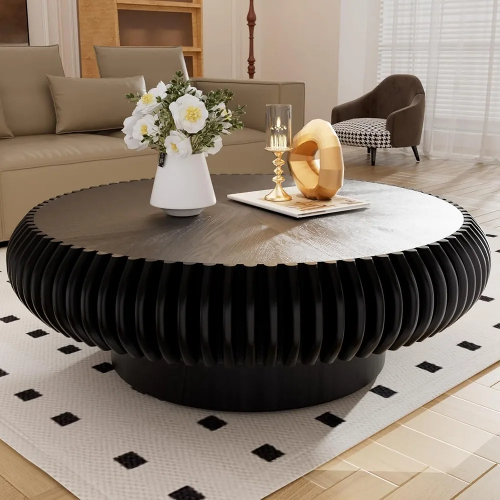 Modern Drum Coffee Table Unique Fluted Round Coffee Table,Circle Fluted Coffee Tables Handcrafted Fluted Circular Centry Table
Modern Drum Coffee Table Unique Fluted Round Coffee Table,Circle Fluted Coffee Tables Handcrafted Fluted Circular Centry Table