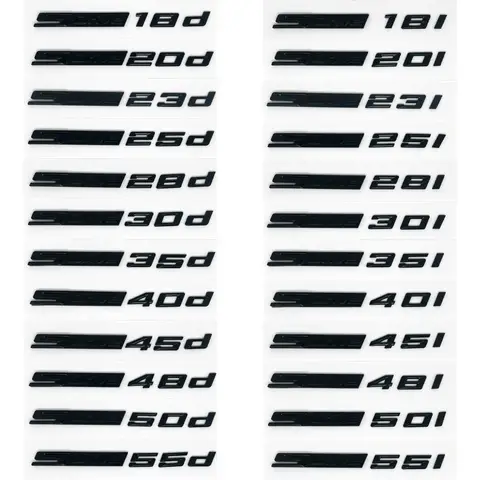 Etiqueta engomada del emblema del coche 3D ABS negro brillante SDrive18i 20i 23i 25i 28i 30i 35i 40i 45i 50i 55i per BMW X1 X2