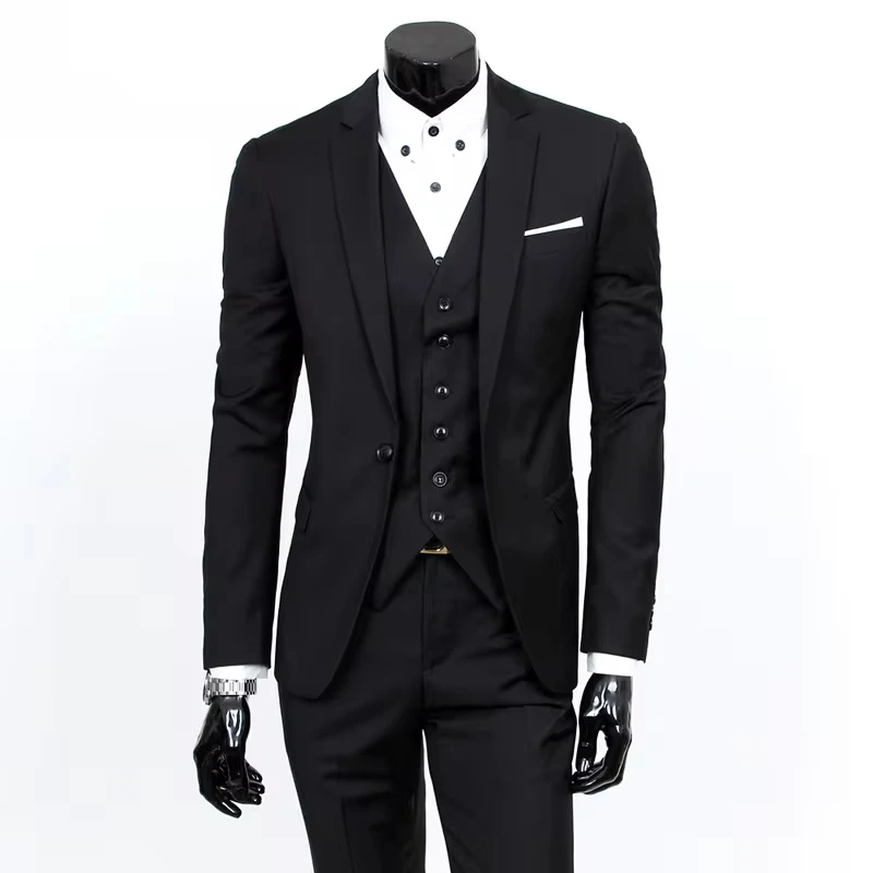 Spring Autumn New Fashion Men's Trendy Slim Business Solid Color 3 Pieces of Suits Sets Single Greasted Blazers Waistcoat Pants
Spring Autumn New Fashion Men's Trendy Slim Business Solid Color 3 Pieces of Suits Sets Single Greasted Blazers Waistcoat Pants