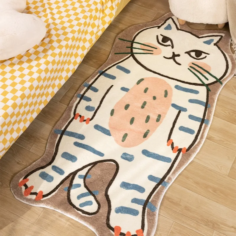 Bedroom Bedside Rug Home Decoration Cartoon Cat Carpet Living Room Decor Cute Long Floor Mat Kids Soft Fluffy Plush Area Rugs
Bedroom Bedside Rug Home Decoration Cartoon Cat Carpet Living Room Decor Cute Long Floor Mat Kids Soft Fluffy Plush Area Rugs