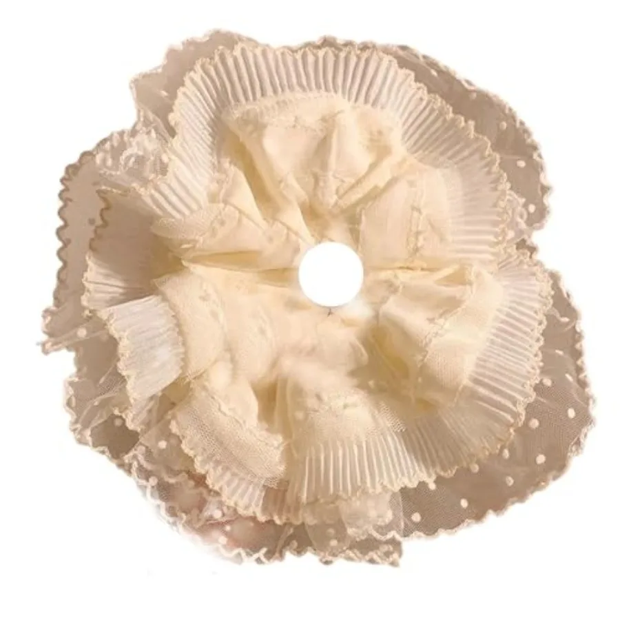 A Romantic Off-White Lace Hairband With Elegant Pleated Design, Fashionable And Exquisite, Made Of Soft Fabric, Exuding a Sweet
A Romantic Off-White Lace Hairband With Elegant Pleated Design, Fashionable And Exquisite, Made Of Soft Fabric, Exuding a Sweet
