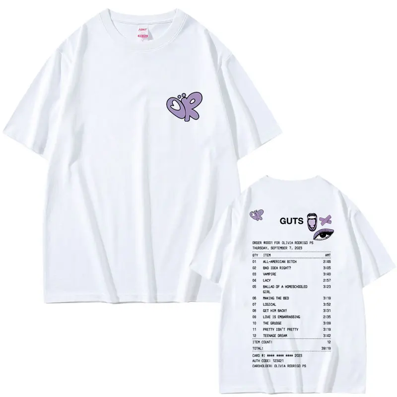 Guts Vampire Purchase Receipt Graphic T-shirts Men Women Fashion Pop Music T Shirts Men's Hip Hop Oversized Short Sleeve Tshirt
Guts Vampire Purchase Receipt Graphic T-shirts Men Women Fashion Pop Music T Shirts Men's Hip Hop Oversized Short Sleeve Tshirt