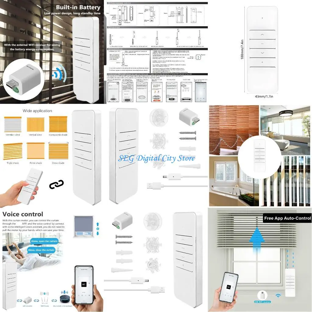U75B Wireless Remote Control For Motorized Roller Shades With Rechargeable Battery Smartphone App Integration Quiet Operation
U75B Wireless Remote Control For Motorized Roller Shades With Rechargeable Battery Smartphone App Integration Quiet Operation