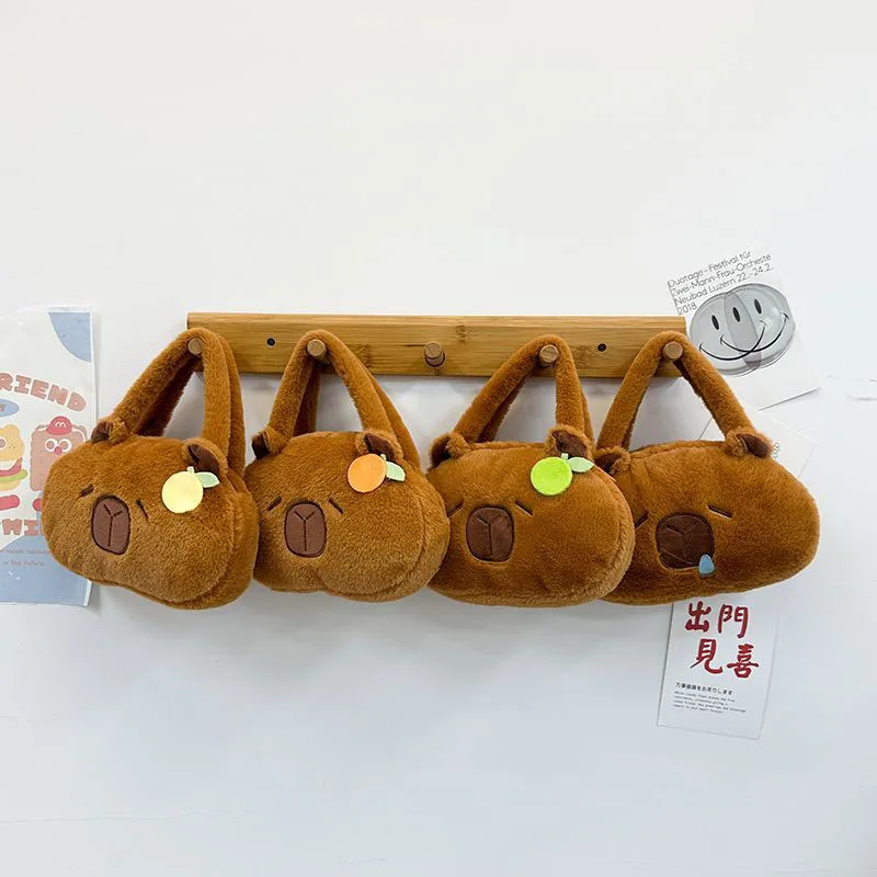 Cute Capybara Plush Handbag Kawaii Cartoon Shoulder Bag Soft Furry Tote Bag with Fruit Decor for Women Girls Daily Gift Family
Cute Capybara Plush Handbag Kawaii Cartoon Shoulder Bag Soft Furry Tote Bag with Fruit Decor for Women Girls Daily Gift Family