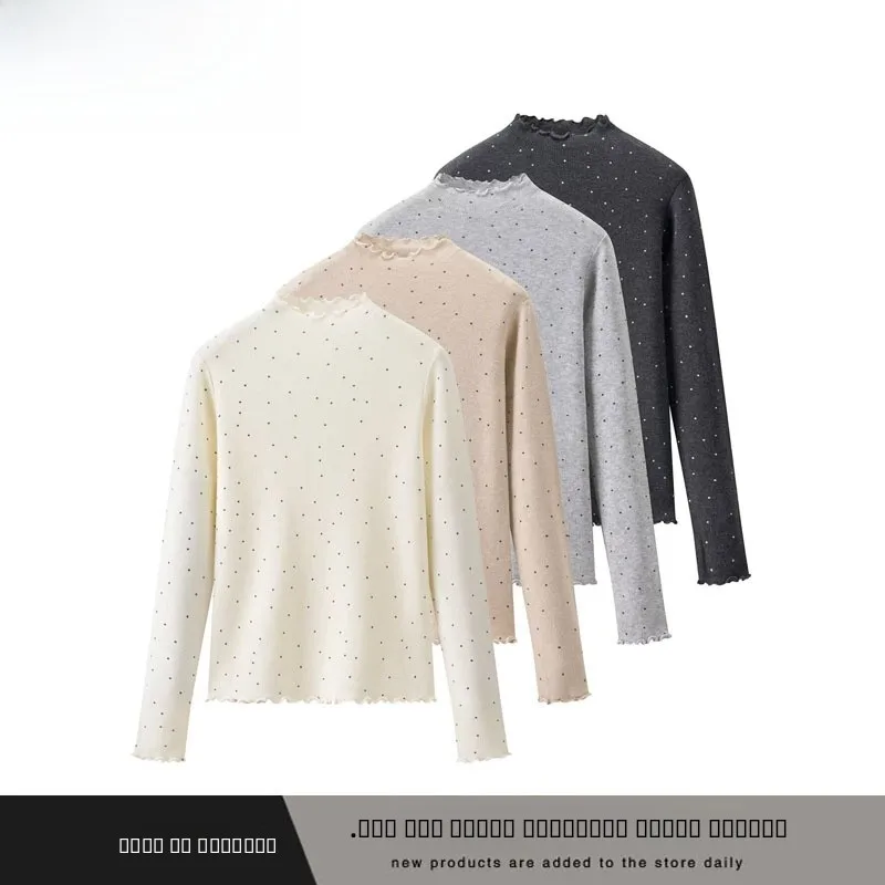 Faionable Slim Fit Polka Dot Knitwear f High Collar Base Layer Top for Women Autumn Winter Seasonal European Sle Tirt
Faionable Slim Fit Polka Dot Knitwear f High Collar Base Layer Top for Women Autumn Winter Seasonal European Sle Tirt