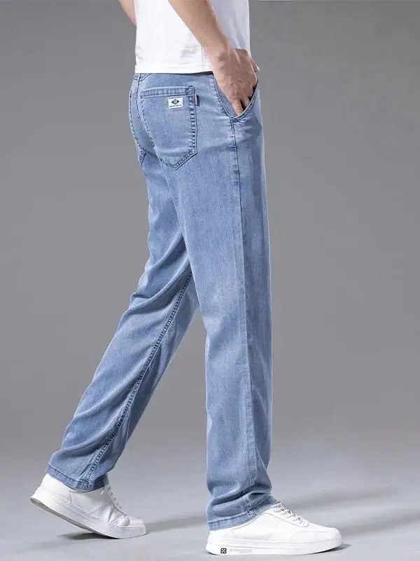 Laisel High-End Ice Silk Jeans Men's Summer Ultra-Thin Loose Straight Leg Anti-Wrinkle Casual Elastic Work Long Pants
Laisel High-End Ice Silk Jeans Men's Summer Ultra-Thin Loose Straight Leg Anti-Wrinkle Casual Elastic Work Long Pants