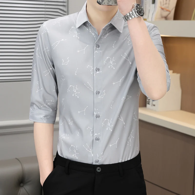 2026 Summer New Style Men's Bamboo Fiber Stretch Digital Printing Business Casual Long-Sleeved Shirt
2026 Summer New Style Men's Bamboo Fiber Stretch Digital Printing Business Casual Long-Sleeved Shirt