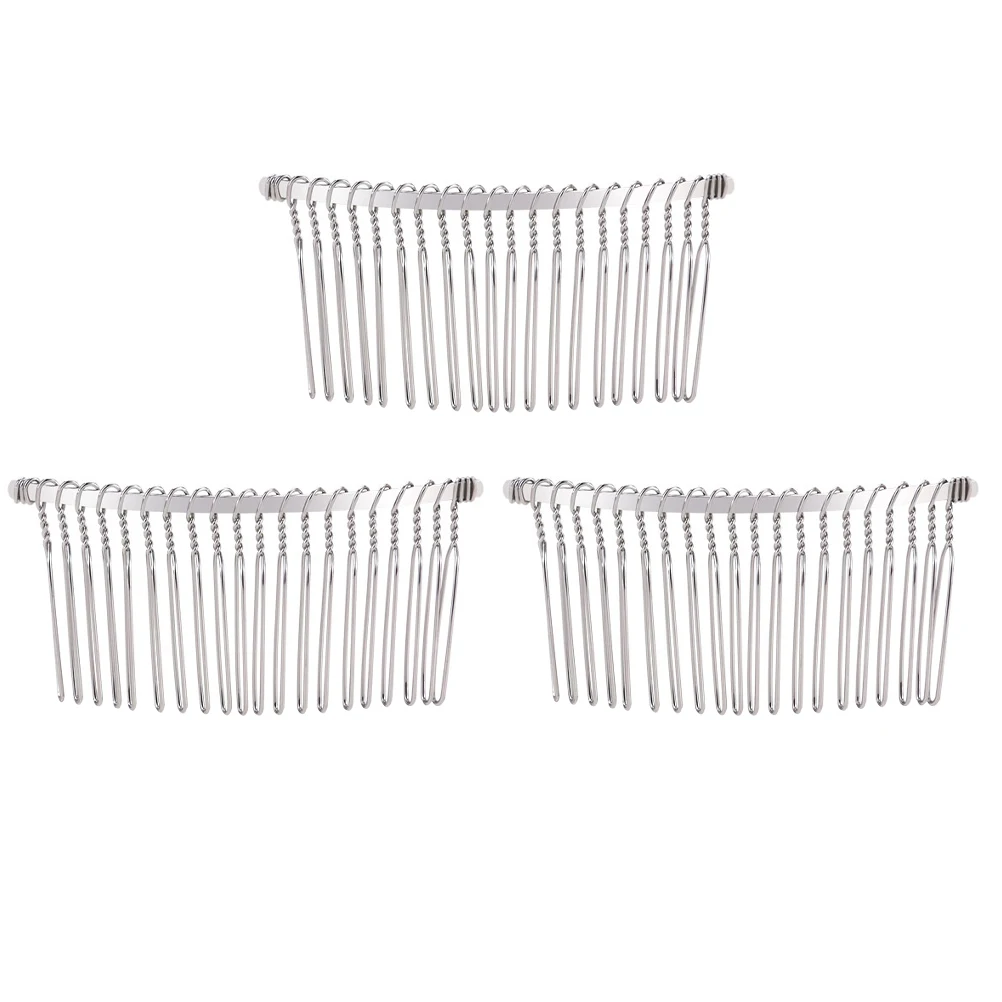 3Pcs Silver 7.8cm Hair Comb Metal 20 Teeth Design for Bridal Veil Wedding Headpiece DIY Millinery Project Use Metal Hair Comb
3Pcs Silver 7.8cm Hair Comb Metal 20 Teeth Design for Bridal Veil Wedding Headpiece DIY Millinery Project Use Metal Hair Comb
