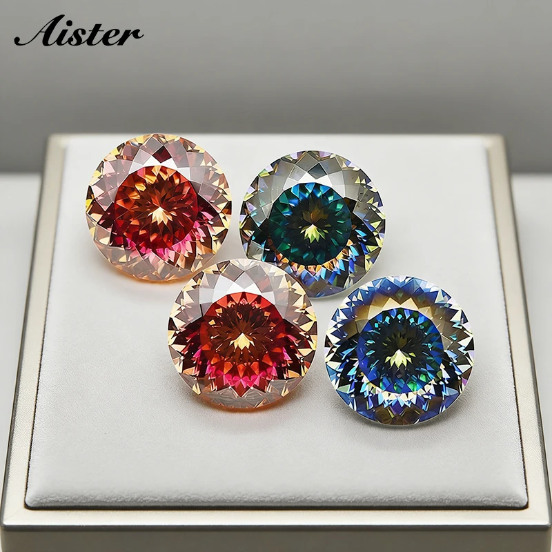 New Rainbow Colors Round 100 Faceted Cut 5.0mm-9.0mm Moissanite Loose Stones Diamond Russian Bird Nest Cut With GRA Certificate
New Rainbow Colors Round 100 Faceted Cut 5.0mm-9.0mm Moissanite Loose Stones Diamond Russian Bird Nest Cut With GRA Certificate