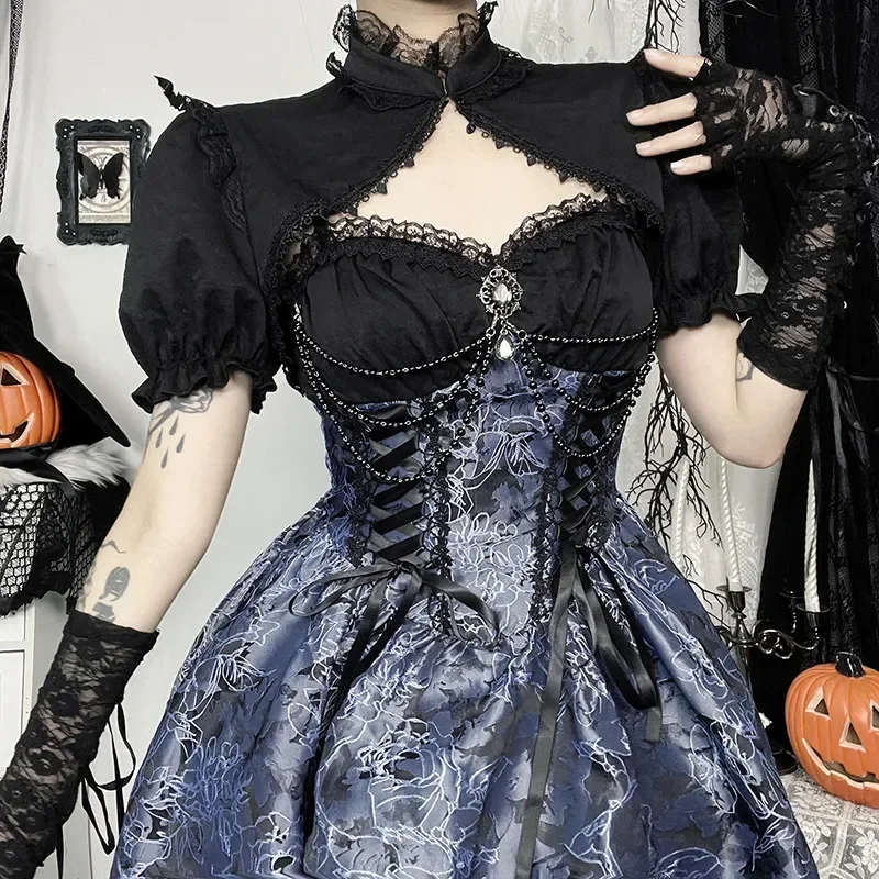 MAGOGO Japanese Victorian Vintage Lolita JSK Dress Women Punk Gothic Jacquard Eeveing Party Dresses Girls Y2k Princess Dress
MAGOGO Japanese Victorian Vintage Lolita JSK Dress Women Punk Gothic Jacquard Eeveing Party Dresses Girls Y2k Princess Dress