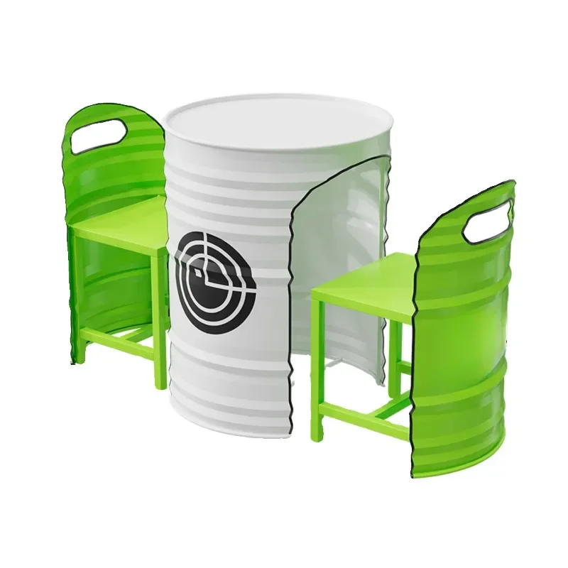 Internet celebrity cafe table and chair combination, industrial style lemon tea outdoor oil drum dining table and chairs
Internet celebrity cafe table and chair combination, industrial style lemon tea outdoor oil drum dining table and chairs