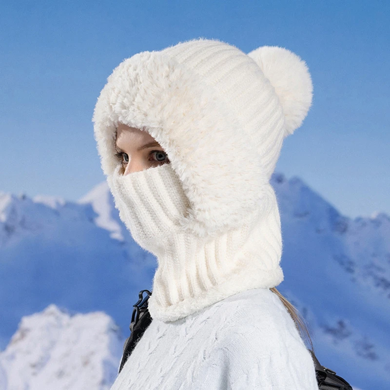 Scarf Integrated Pullover Hat Outdoor Cycling Cold Proof Hat Fashionable Women's Autumn And Winter Knitted Plush Warm Hat
Scarf Integrated Pullover Hat Outdoor Cycling Cold Proof Hat Fashionable Women's Autumn And Winter Knitted Plush Warm Hat