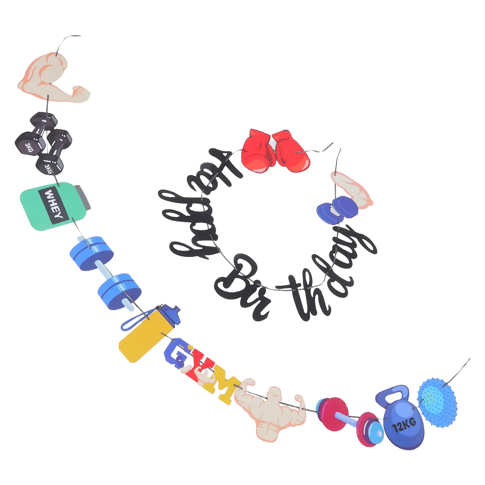 Gym Party Banners Exercise and Gymnastic Construction Birthday Fitness Theme Decorations for Men Decorate Hanging
Gym Party Banners Exercise and Gymnastic Construction Birthday Fitness Theme Decorations for Men Decorate Hanging