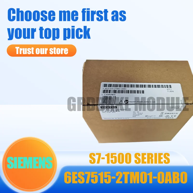 New Original SIEMENS 6ES7515-2TM01-0AB0 SIMATIC S7-1500T CPU 1515T-2 PN PLC Module
New Original SIEMENS 6ES7515-2TM01-0AB0 SIMATIC S7-1500T CPU 1515T-2 PN PLC Module