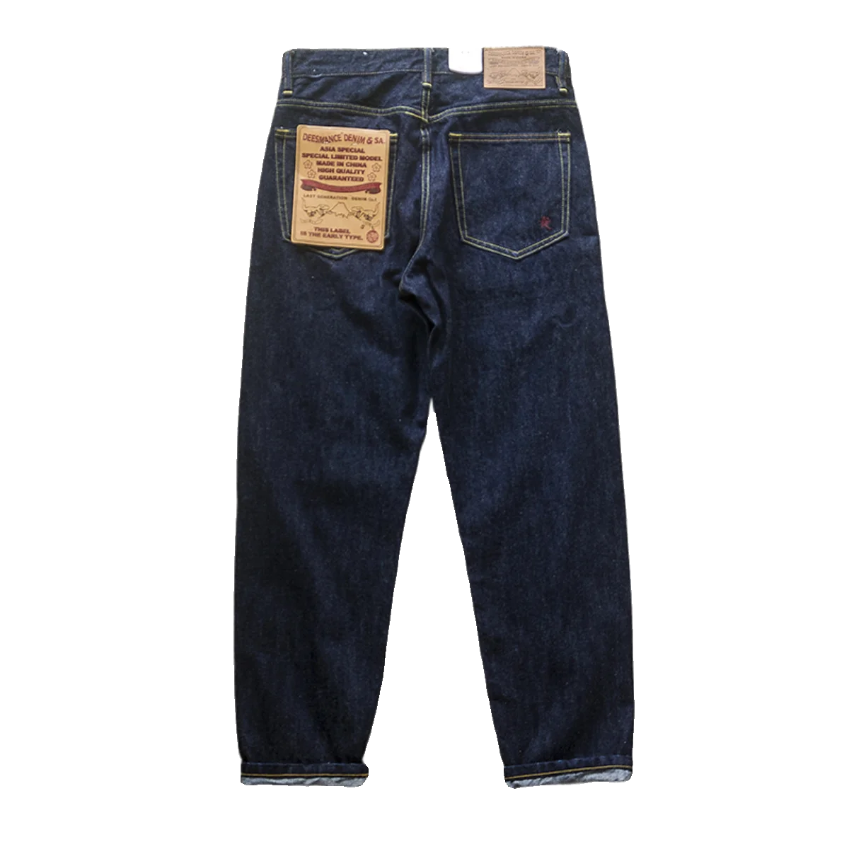 Japanese retro pulp polished red ear tannin embroidered primary color jeans
Japanese retro pulp polished red ear tannin embroidered primary color jeans