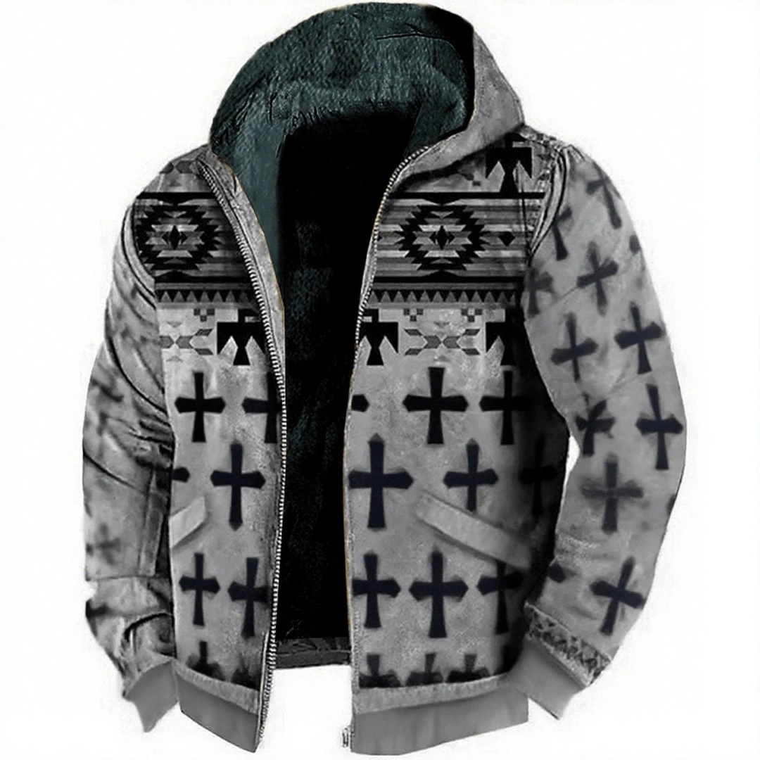 Casual Men's Hoodie Retro Cross Printed Zipper Section Sweatshirt Pocket Hoodie Fashion New OverSize Men's Clothing
Casual Men's Hoodie Retro Cross Printed Zipper Section Sweatshirt Pocket Hoodie Fashion New OverSize Men's Clothing