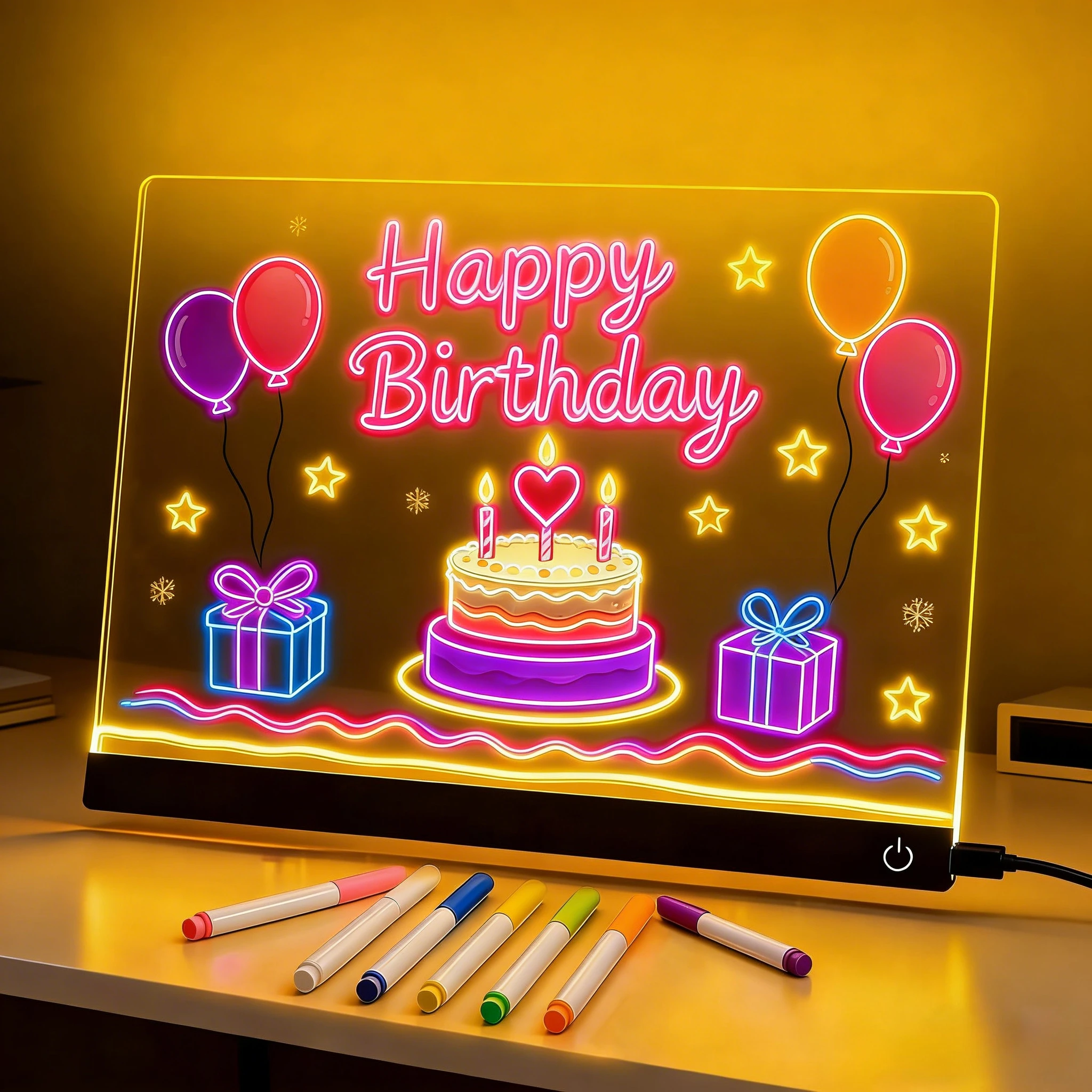 RGB Christmas LED Note Board, 30x20cm Light Up Acrylic Message Board LED Drawing Board Dry Erase Desktop for Office School Home
RGB Christmas LED Note Board, 30x20cm Light Up Acrylic Message Board LED Drawing Board Dry Erase Desktop for Office School Home