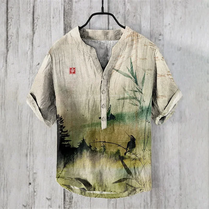 Henry Cardigan Vintage Button Men's Summer V-Neck Shirt 3D Printing Men's Short Sleeve Plus Size 2024 New V-Neck Fashion Casual
Henry Cardigan Vintage Button Men's Summer V-Neck Shirt 3D Printing Men's Short Sleeve Plus Size 2024 New V-Neck Fashion Casual