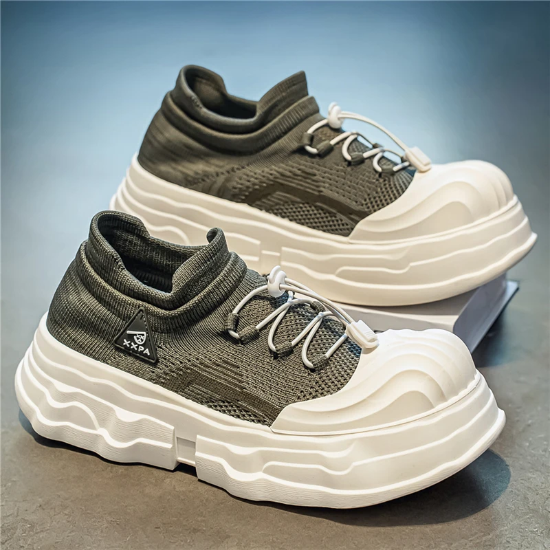 Men's Breathable Summer Sport Shoes Thick Bottom Heightening Bread Board Shoes round Toe Wear Resistant Rubber Outsole
Men's Breathable Summer Sport Shoes Thick Bottom Heightening Bread Board Shoes round Toe Wear Resistant Rubber Outsole