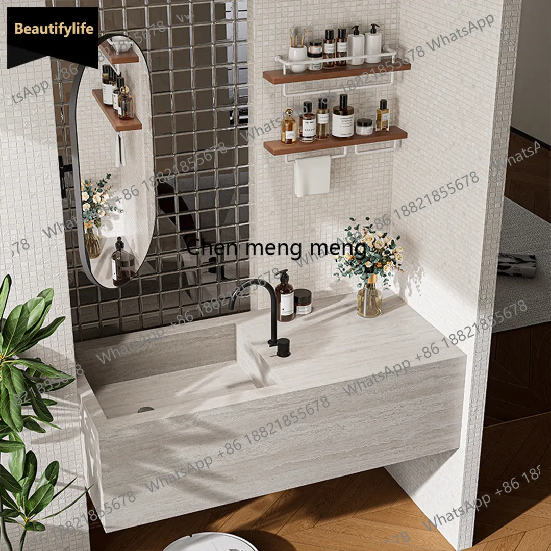 C139 Minimalist wind line Travertine rock slab integrated basin Hanging rock slab bathroom cabinet combined toilet
C139 Minimalist wind line Travertine rock slab integrated basin Hanging rock slab bathroom cabinet combined toilet